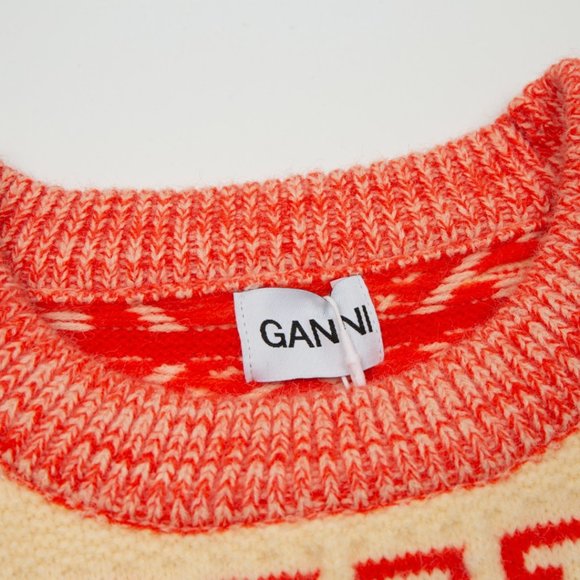 Ganni Summer Organic Wool Jumper | Red - Picture 3 of 9